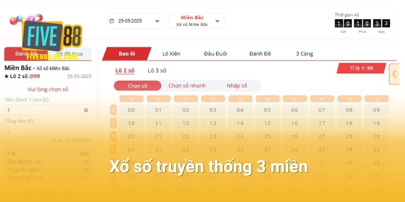 Xổ số truyền thống 3 miền
